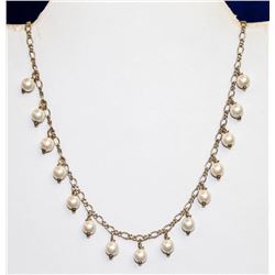 925 SILVER FAUX PEARL 17.5" NECKLACE