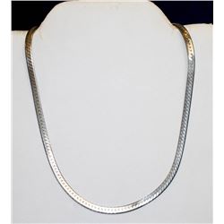 925 SILVER BRAIDED HERRINGBONE NECKLACE