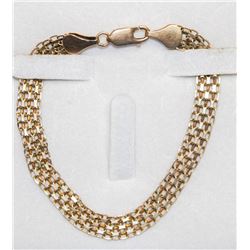 14K GOLD ITALIAN MESH 8" BRACELET 6G TOTAL WEIGHT