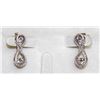 Image 1 : 925 SILVER FIGURE 8 EARRINGS WITH AAA CUBIC ZIRCON