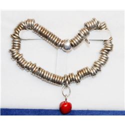 LINKS LONDON 925 SILVER 8" BRACELET WITH APPLE CHARM