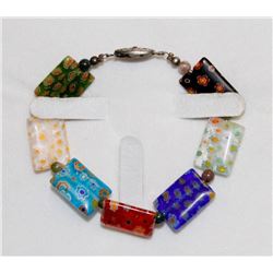 MURANO ART GLASS 7" BRACELET