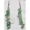 Image 1 : GREEN STONE DROP EARRINGS