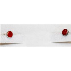 ORANGE STONE STUD EARRINGS