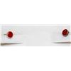 Image 1 : ORANGE STONE STUD EARRINGS