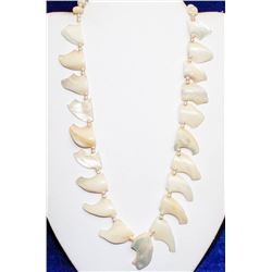 POLISHED SHELL BEADED 17" NECKLACE