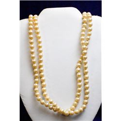 146G FAUX PEARL COSTUME 26" NECKLACE