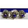 Image 1 : SILVER TONE BLUE BEADED COSTUME JEWELLERY 7.5" BRACELET