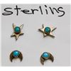 Image 1 : STERLING EARRING SETS MOON AND STARS