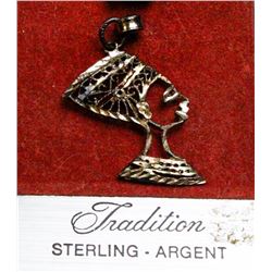 STERLING SILVER AFRICAN THEMED PENDANT