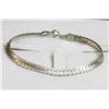 Image 1 : 7" 925 SILVER FLAT WEAVE BRACELET