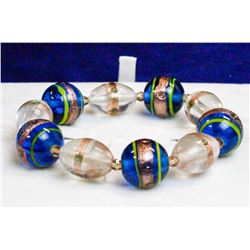 MURANO ART GLASS BEADED BRACELET