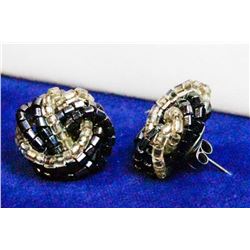 BEADED KNOT EARRINGS