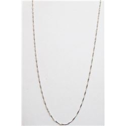 14K WHITE GOLD SINGAPORE CHAIN NECKLACE 20"