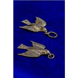 BRUSHED GOLD TONE BIRD CHARMS