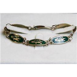 8" SILVER SIAM DANCING FIGURE BRACELET