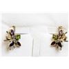 Image 1 : 925 SILVER MULTI SEMI PRECIOUS STONE EARRINGS
