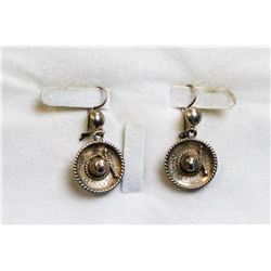 925 SILVER MEXICAN SOMBRERO EARRINGS