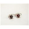 Image 1 : 925 SILVER EARRINGS WITH VIBRANT RED STONES