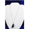 Image 1 : LARGE ONYX PENDANT ON 18" 925 SILVER CHAIN