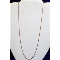 14K ROSE GOLD FINE ROPE CHAIN 22"