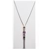 Image 1 : 925 SILVER 20" NECKLACE WITH AMETHYST PENDANT