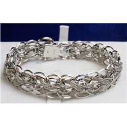 INTRICATE STERLING SILVER 8" BRACELET