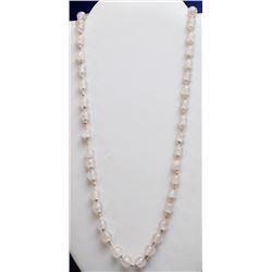 18” DOUBLE ROW ROSE QUARTZ BEADED NECKLACE 66G