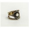 Image 1 : TRIPLE LOOP SILVER RING WITH PEARL SIZE 6