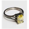 Image 1 : 925 SILVER RING WITH CITRINE SIZE 6