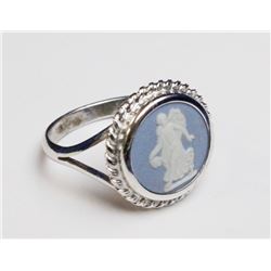 STERLING SILVER CAMEO RING SIZE 6.5