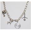 Image 1 : 925 SILVER14"  NECKLACE WITH CHARMS