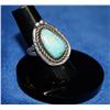 Image 1 : 925 SILVER RING WITH TURQUOISE CENTRE STONE SIZE 7