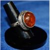 Image 1 : LARGE 925 SILVER RING WITH CENTRE STONE SIZE 6.5