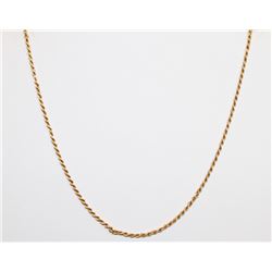 18K YELLOW GOLD NECKLACE 16” LONG