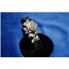 Image 1 : LARGE STERLING ARTIST SILVER ROSE RING SIZE 4