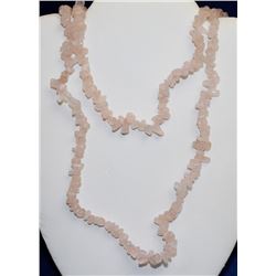 34” ROSE QUARTZ STONE NECKLACE