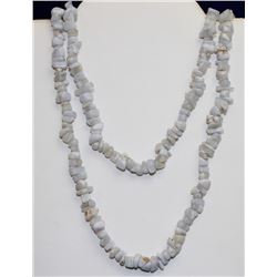 34” MILKY PURPLE QUARTZ NECKLACE