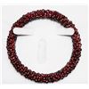 Image 1 : GARNET BEADED 6" BRACELET