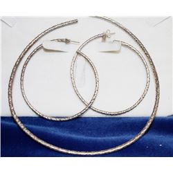 925 SILVER CHOKER NECKLACE WITH LARGE HOOP