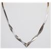 Image 1 : 925 SILVER HERRINGBONE NECKLACE 18” LONG 12G