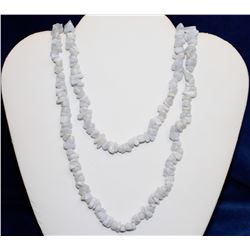 34” MILKY PURPLE QUARTZ NECKLACE