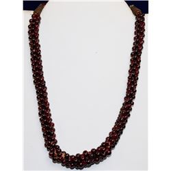 42G GARNET BEADED 14" NECKLACE