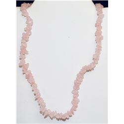 17” ROSE QUARTZ STONE NECKLACE