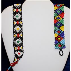 PAIR OF VINTAGE HAND BEADED BRACELETS