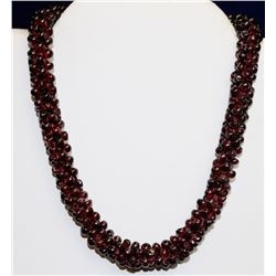 46G GARNET 14" NECKLACE BEADED