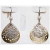 Image 1 : ASIAN 925 SILVER AND SHELL DROP EARRINGS