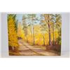 Image 1 : ORIGINAL OIL ON CANVAS OF FALL LANDSCAPE 20" X 16"