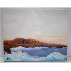 ORIGINAL PAINTING OF SUNSET AT PEGGY'S COVE