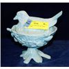 Image 1 : BLUE MILK GLASS NESTING HEN CANDY DISH